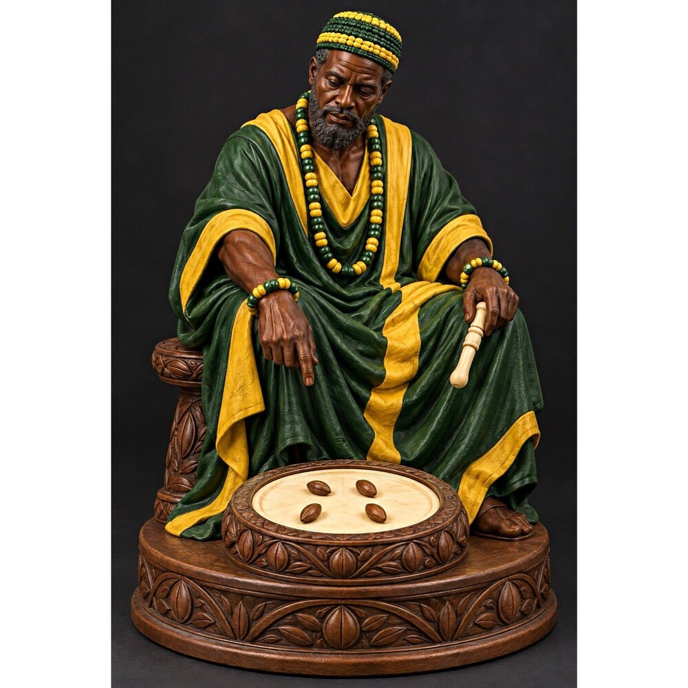 Orula 10 Inch Filament 3D Printed Statue | Divination Tray Figurine